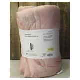 Twin/Twin Extra Long Lofty Microfiber Printed Comforter Light Pink/White Floral - Room Essentials