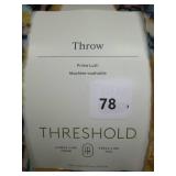 Oversized Printed Floral Primalush Throw Blanket Gold - Threshold