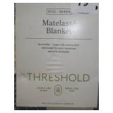 Full/Queen Matelasse Blanket Blue Oversized Blue - Threshold