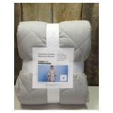 Room Essentials 60x80in Oversized Quilted Wearable Blanket Gray