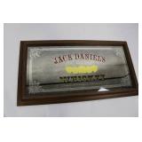 Jack Daniels Whiskey Framed Wall Sign 17"x30" - Wooden Frame, Glass Front