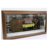 Jack Daniels Whiskey Framed Wall Sign 17"x30" - Wooden Frame, Glass Front