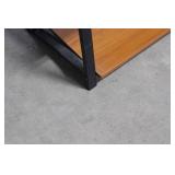 Shelving Unit - 5-Tier Wood Shelves on Black Metal Frame