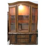 China Cabinet Hutch - Vintage Oak - 4ft W x 6ft H x 16in D