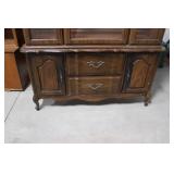 China Cabinet Hutch - Vintage Oak - 4ft W x 6ft H x 16in D