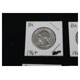 1964 United States Quarter Dollar BU (Lot of 4)