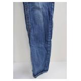 Rock Revival Jeans - Straight Leg Denim with Embroidered Back Pockets Size 29
