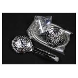 Chrome Handheld Shower Head Set - 2-Pack with Flexible Hoses