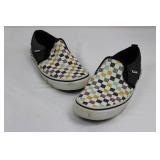 Vans Floral Print Lace-Up Sneakers & Checkerboard Slip-Ons - Missy Size 5.0 (2 Pairs)
