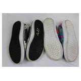 Vans Floral Print Lace-Up Sneakers & Checkerboard Slip-Ons - Missy Size 5.0 (2 Pairs)