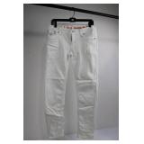 Rock Revival White Denim Jeans - Embellished Back Pockets Size 29