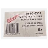 Milwaukee Micro Ply Filters