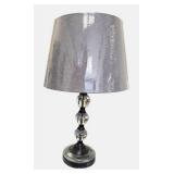 Hampton Bay Table Lamp with Black and Crystal Faceted Balls.