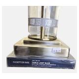 Hampton Bay Harper Glass Minimalist Table Lamp.