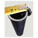 Brush bronze patio umbrella holder! Its 17.5" round base features a 2.5" pole holder,