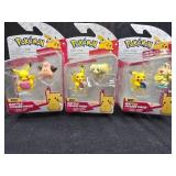 (3) PokeMon Battle Figure Sets