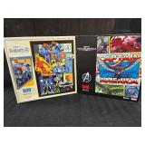 (2) 500 Piece Puzzles, Fantastic 4 and Captain America