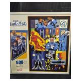(2) 500 Piece Puzzles, Fantastic 4 and Captain America