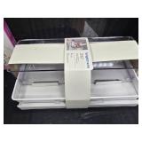 Assorted Kitchen Items, Cupcake Stand, Devil Egg Holder, Sliding Refrigerator Tray and Wine Chiller Ice Mold