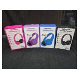 (4) Wireless Headphones 4 Different Colors