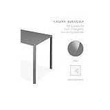 Best Choice Products Glass Dining Table, Modern Kitchen Table Furniture for Dining Room, Dinette, Compact Space-Saving w/Glass Tabletop, Metal Steel Frame - Gray (Table Only)