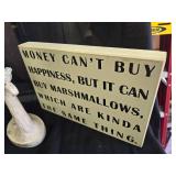 Assorted Household Decor, Candle Holders, Clock and Wall Sign