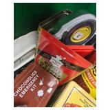 Assorted Storage Containers, Christmas Plate Ryobi Tool (Bin Not Included)
