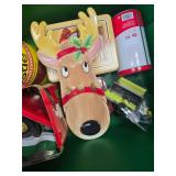 Assorted Storage Containers, Christmas Plate Ryobi Tool (Bin Not Included)