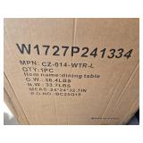 43 inch wooden circular dining table, modern minimalist round table, natural wood grain dining table