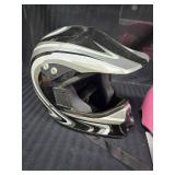 2 Helmets one Motorcross 1 Bike Helmet
