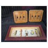 2 Decorative Plate Covers  Fishing Hook Display