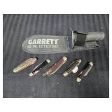 5 Pocket Knifes and Metal Detector Digging Shovel