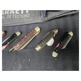 5 Pocket Knifes and Metal Detector Digging Shovel