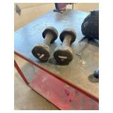 Dumbells 18lbs, 3 Bike Seats