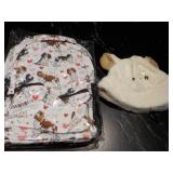 Dog Decorated Backpack and Fur Hat...