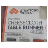 6 pack Cheesecloth Table Runners...