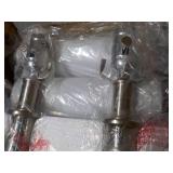 2 Silver Base Lamps with Shades...