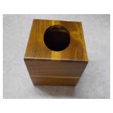 Square Wood Tissue Box...