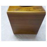 Square Wood Tissue Box...