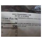 2 lb bag dried cranberries...