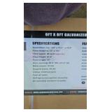 2026 Unused LandHonor 6ft x 8ft Galvanized Apex Roof Metal Shed LHR-MS0608