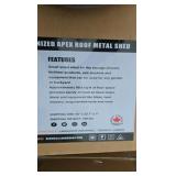 2026 Unused LandHonor 8ft x 10ft Galvanized Apex Roof Metal Shed LHR-MS0810