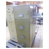 2 Fireproof 4-Drawer File Cabinets