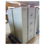 2 Fire King Fireproof 4-Drawer Lateral File Cabinets