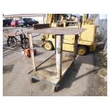 Homemade Work Cart on Wheels