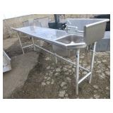Stainless Steel Table with Sink and Faucet