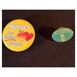 Vintage Patch & Pin Collection in Wooden Box - Ireland & London Souvenirs