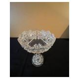 Seiko Desk Clock (retails for $35) & Jewelry Lot: Faux Pearl Necklace (broken clasp), Cut Crystal Bowl, IKE Pendant, 50 Pin