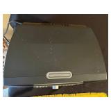 MCM VTG Birch & Rattan Accessory Table & SoundWorks Radio CD740 with 2 CDs included