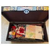 Decorative Black Storage Chests - 3-Piece Set Containing Gift Wrap Supplies